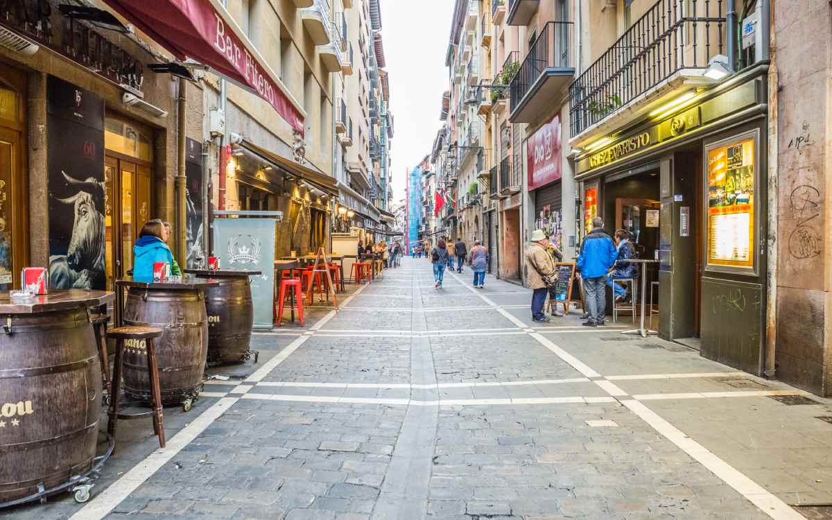 Zona de bares en Pamplona