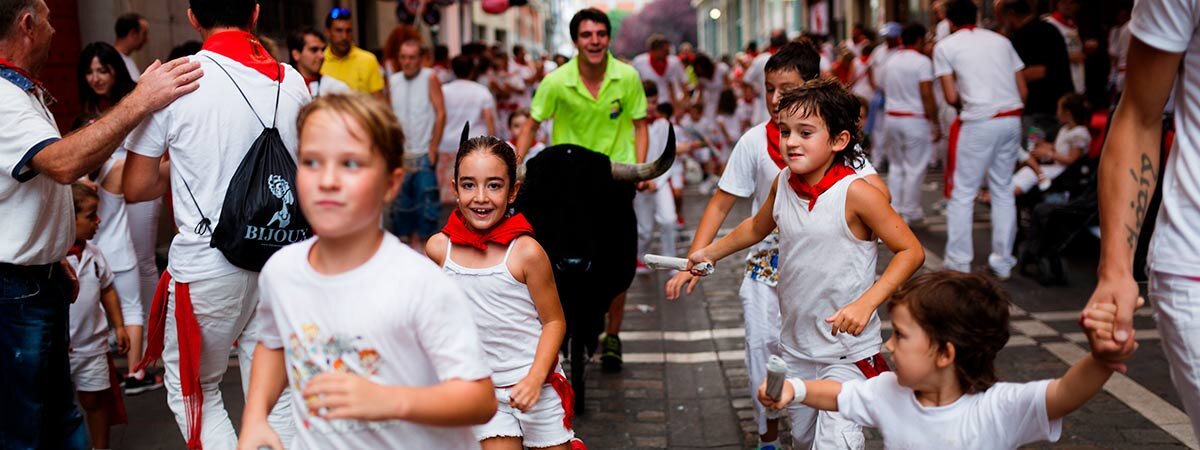 Txiki Running of the Bulls of San Fermín in Pamplona