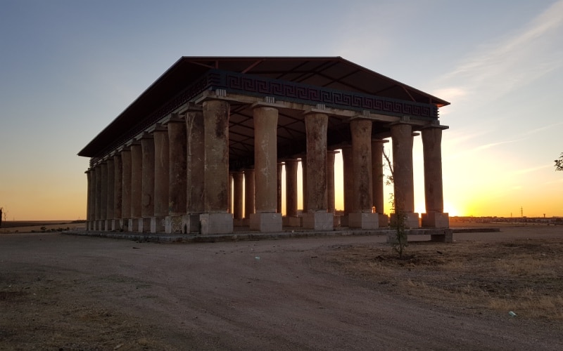 Monumento ecológico de Don Benito al atardecer