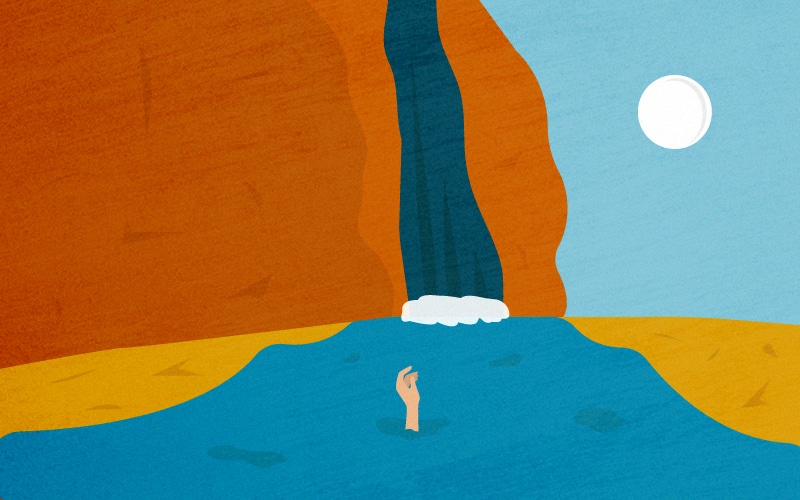 Ilustración del salto de la novia