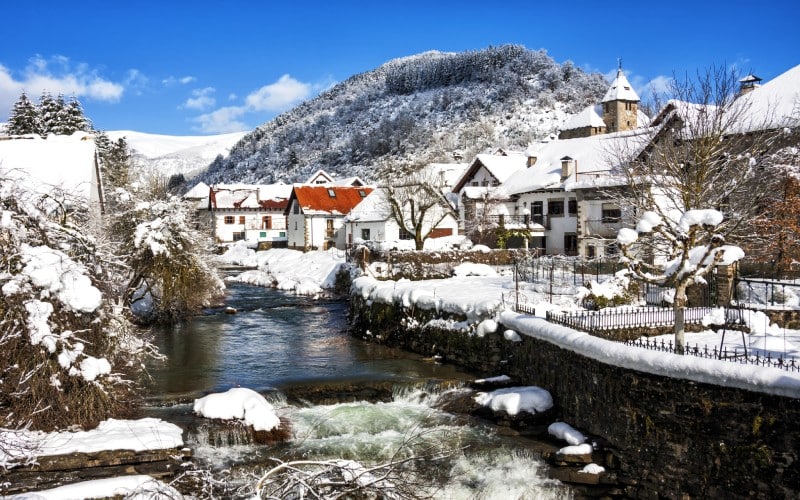 Y su impresionante postal cuando llega la nieve
