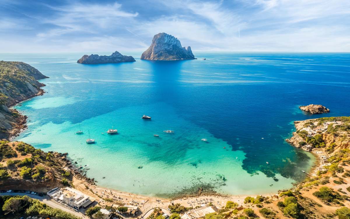 Vista aérea de Cala d'Hort