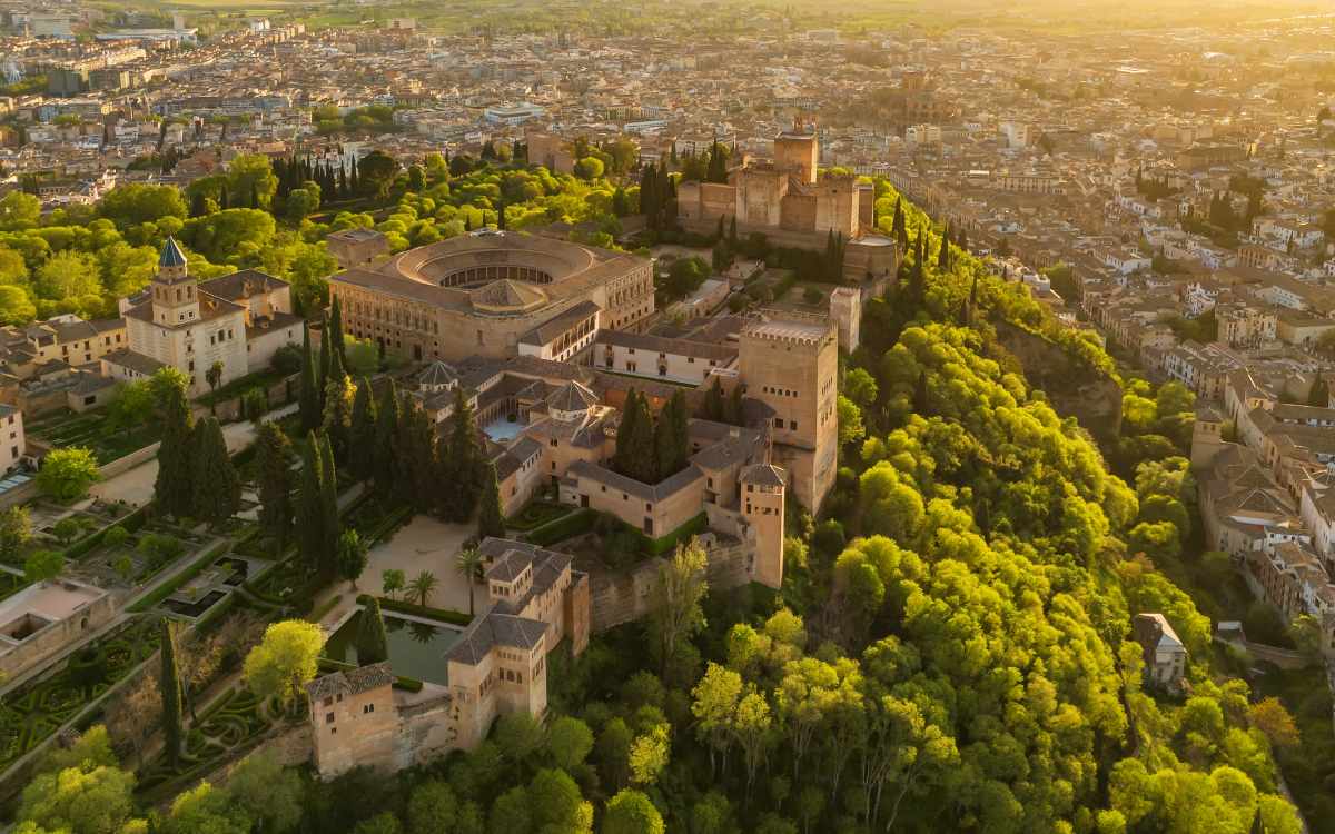 Vista aérea de la Alhambra