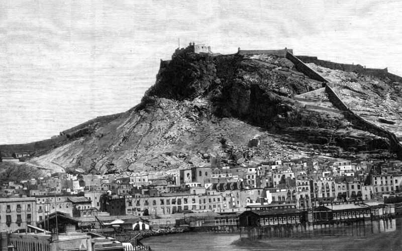Castillo de Santa Bárbara en el siglo XIX