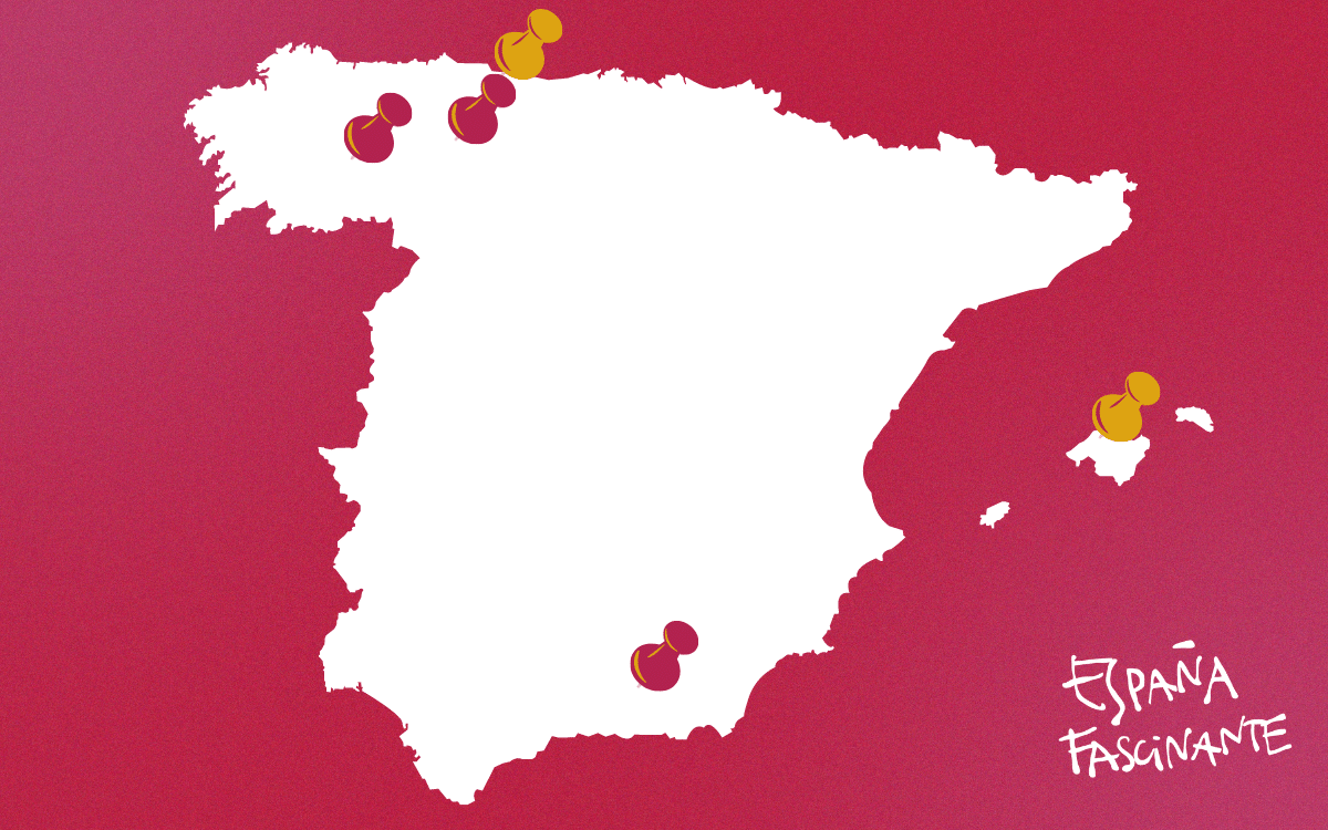 Mapa de los bosques encantados de España