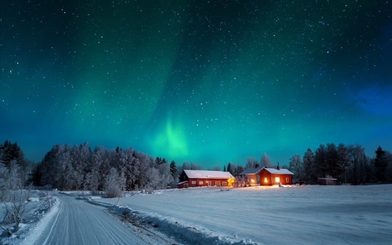 Aurora boreal azul, Noruega