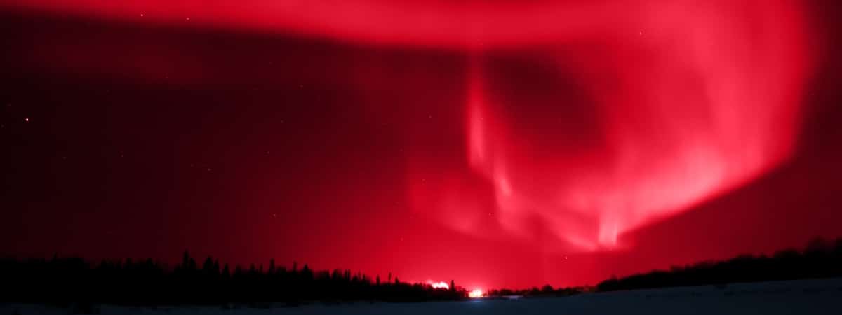 Aurora boreal roja