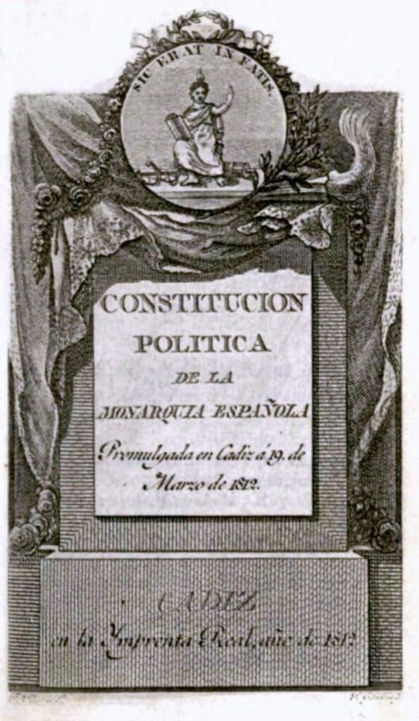 Portada de la Constitución de 1812