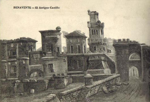Castillo de la Mota ilustración antigua de Benavente