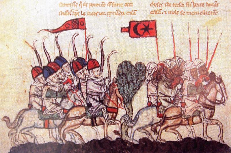 Batalla de Wadi al-Khazandar o de Homs, representando a mongoles y mamelucos
