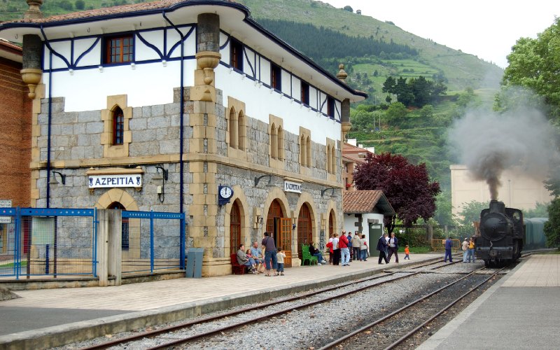 Antigua estación en Azpeitia