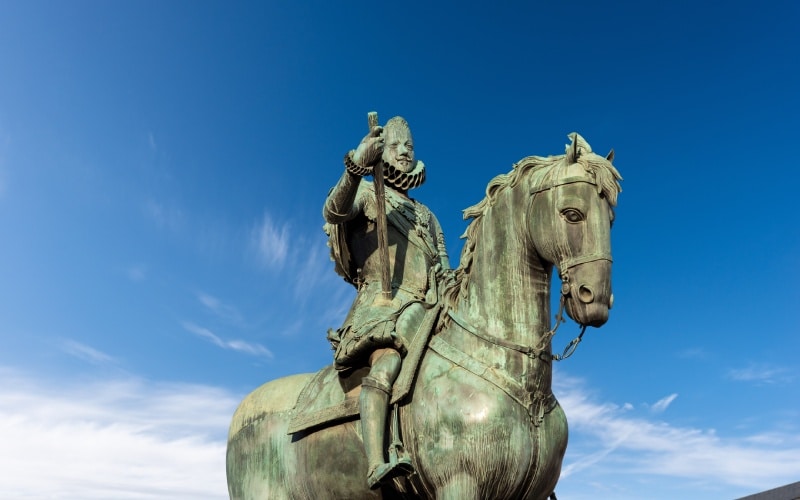 Estatua de Felipe III de la plaza Mayor de Madrid