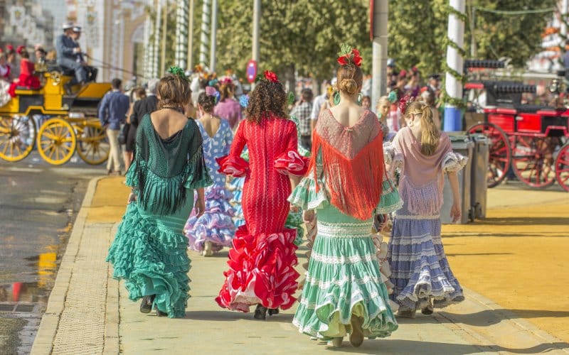Imagen típica de la Feria de Abril de Sevilla