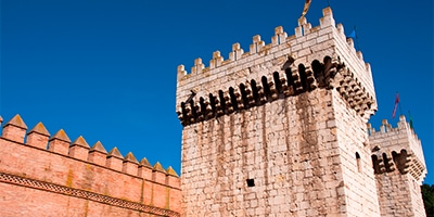 Detalle de muralla y torre en Daroca