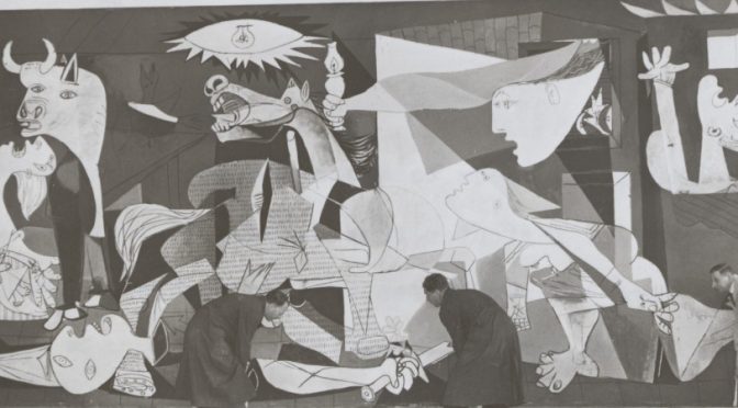 guernica, Tudela revive las peripecias históricas del Guernica de Picasso con una exposición