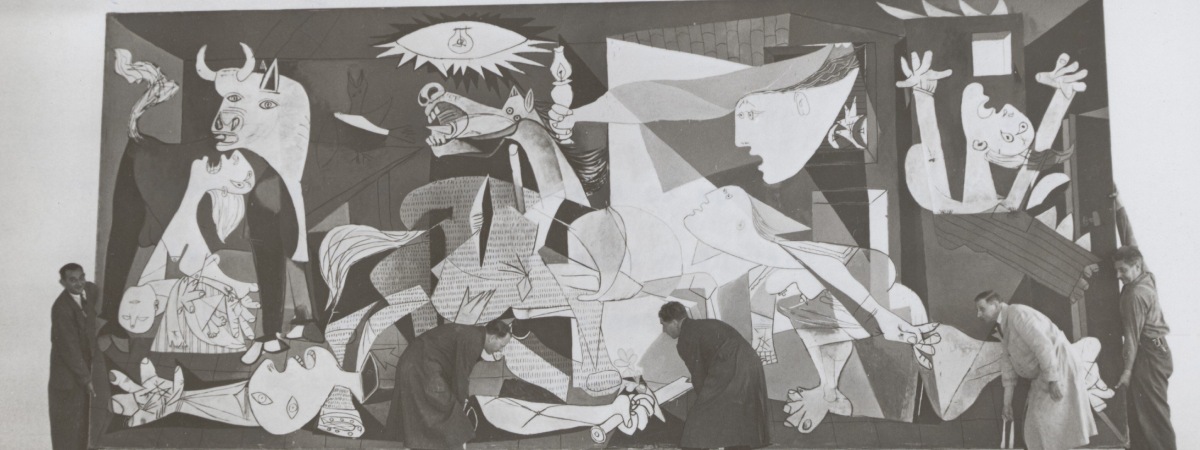 guernica, Tudela revive las peripecias históricas del Guernica de Picasso con una exposición
