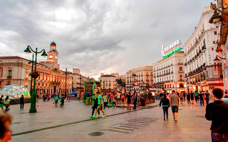Madrid antiguo: Puerta del Sol actualmente