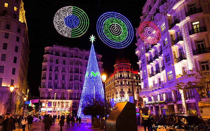 ciudades de España con más luces de navidad: Madrid