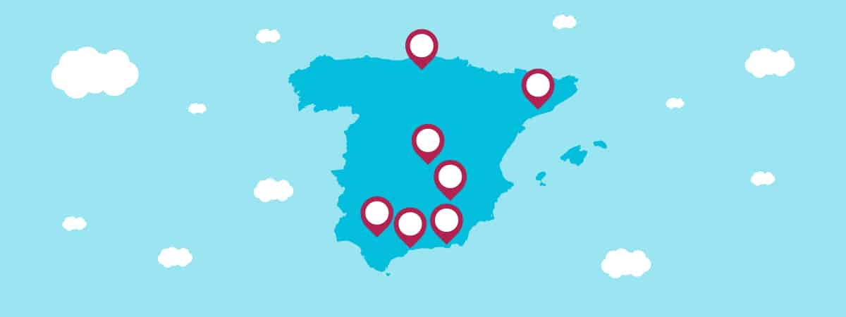 Mapa de las calles más bonitas de España