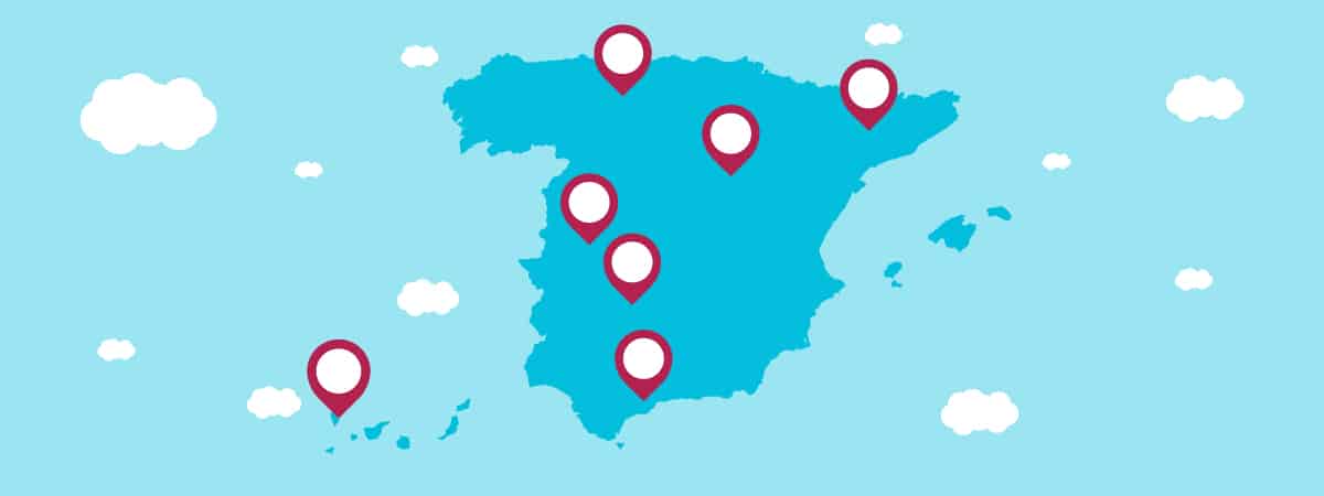 Mapa de los pueblos más curiosos de España