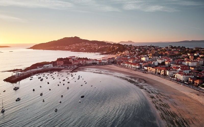 La playa de Panxon es una de las más bonitas de la costa sur de Galicia