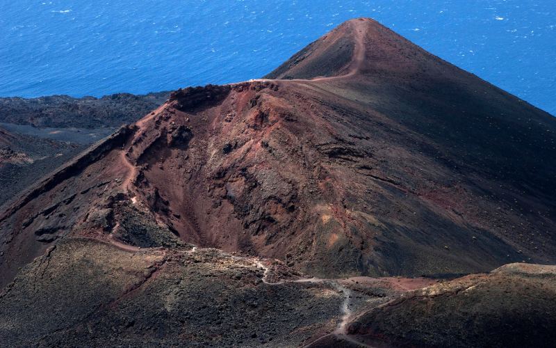 visión panorámica del volcán de Teneguía