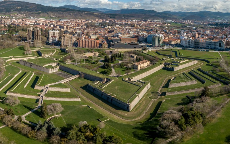 Vista aérea de la ciudadela de Pamplona