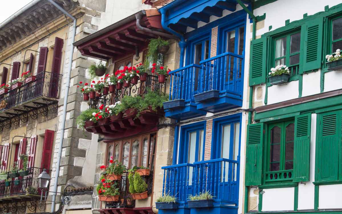 Casas coloridas en Fuenterrabía/Hondarribia