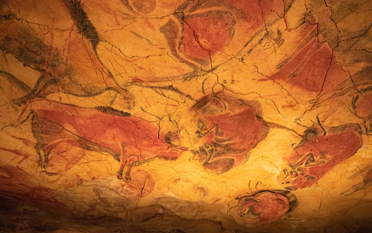 Bisontes pintados en la Cueva de Altamira