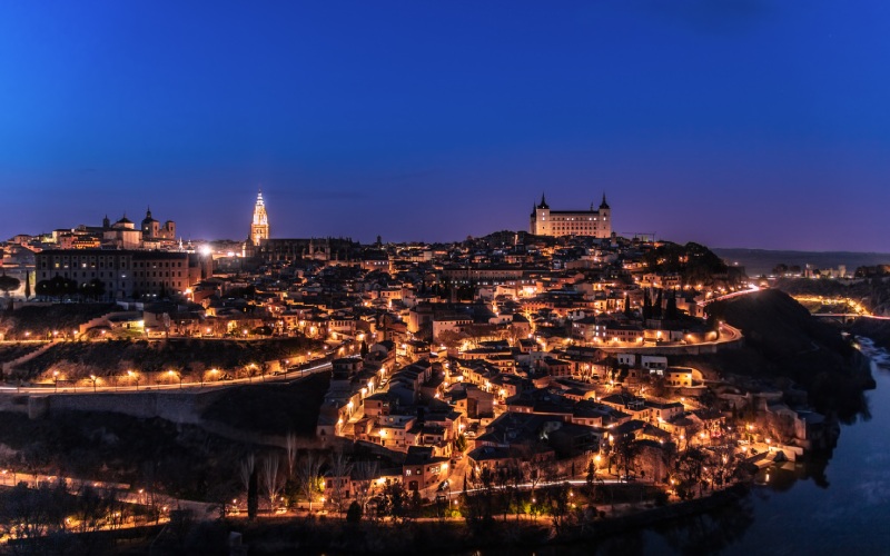 La impresionante panorámica de Toledo de noche